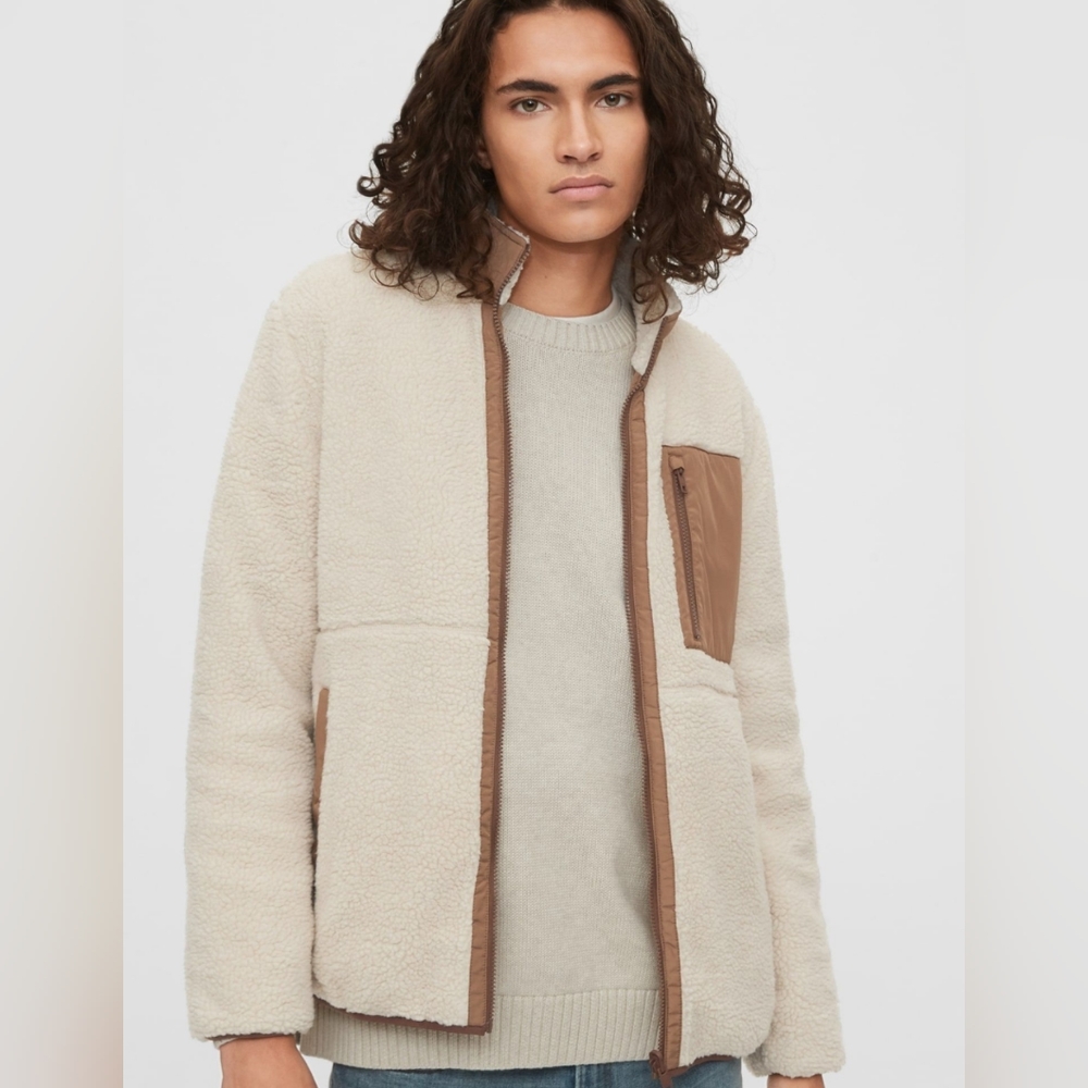 GAP - Chic Reversible Sherpa Coat - Wear it 2 Different Ways! Size: X-Large